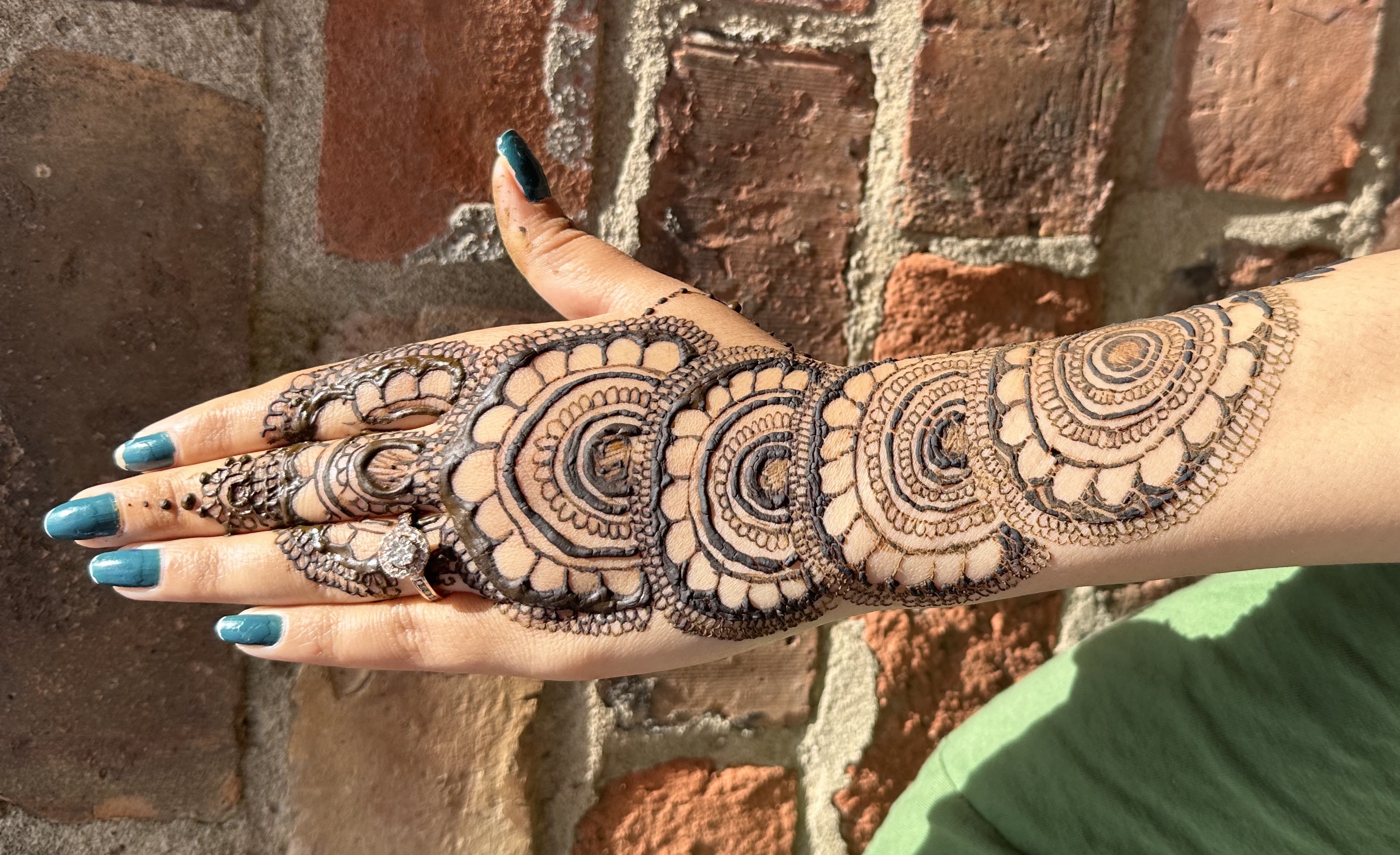 Mandala mehndi design on hand